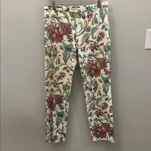 LRL Lauren Ralph Lauren Pants Floral Paisley Size 10 Cotton